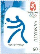 Vanuatu Olympic Table Tennis Stamp