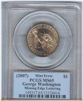 Washington Mint Error - 2007 Missing Edge Lettering