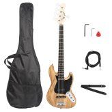 Burlywood Gjazz Electric 5 String Bass Guitar