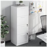 Lockable Storage Cart with 4 Drawers for Office Files and Documents