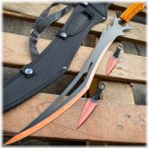 Zombie Hunter Machete Set with Throwing Knives