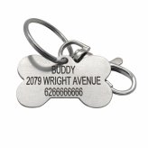 Engraved Pet ID Charm - Double Sided Personalized Tag for Dogs and Cats