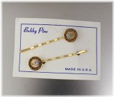 Crystal Brown Rhinestone Hair Clip Set