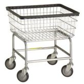 Chrome Wire Laundry Cart by R&B Wire