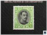 Icelandic Christian X Stamp - 1931 10k MHR