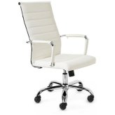 White Ribbed Executive Chair