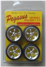 Pegasus Wheels and Tires Model Kit Add-On for 1:24 and 1:25 Scale Cars