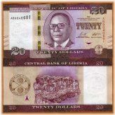 Redesigned Liberia 20 Dollar Banknote