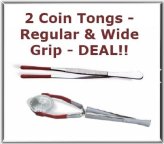 Lighthouse Coin Tongs Set with Plastic Coating for Safe and Easy Handling