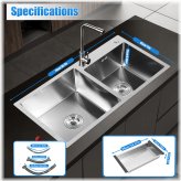 Steel Basin Duo Drain Sink