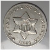 1851 XF Silver Trime