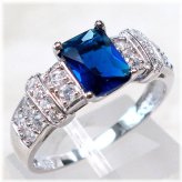 Sapphire Splendor Sterling Ring