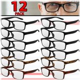 ClearView Eyewear Set - 12 Pack of Prescription Glasses for Men and Women