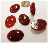 Scarab Carnelian Gemstone Oval