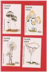 Mushroom-themed Norfolk Island Stamp Set