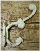 Victorian White Cast Iron Coat and Hat Hooks for Hallway or School Use