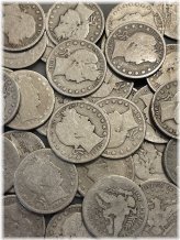 Silver Barber Half Dollars - Choose Your Quantity with Full Readable Dates