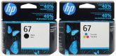 Genuine HP 67 Combo Ink Set - Black & Color