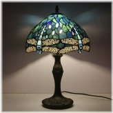 Dragonfly Glow Tiffany Desk Lamp