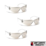 Mirrored Intruder Glasses Set for Industrial and Personal Safety (3 Pairs)