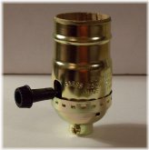 Brass Plated Turn Knob Socket for 3-Way Bulbs