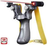 Precision Hunter's Laser Slingshot with Rubber Aim Point Target