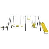 Sunrise Adventure Metal Swing and Playset for Kids