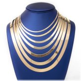 Golden Herringbone Chain Necklace