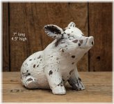 Rustic Piglet Sculpture