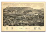 Williamstown Massachusetts Vintage Style City Map