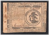 Revolutionary Three Dollar Note