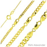 Golden Curb Chain Pendant for the Modern Man