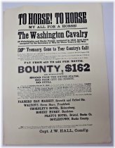 Vintage Recruitment Poster - Washington Cavalry Civil War 1812