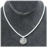 Silver Monogram Ball Bead Kids Necklace