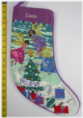 Needlepoint Festive Fairies Stocking