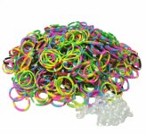 Rainbow Fusion Rubber Band Set with S Clips - 600 Count