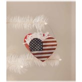 Americana Tin Heart Ornament