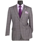 Gray Glen Plaid Peak Lapel Suit