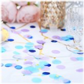 Blue Purple Round Dots Balloons Confetti