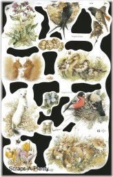 Nature's Charm Embossed Die Cut Collection - Marjolein Bastin's Birds, Squirrels, and Nests (1776