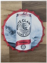 Raspberry Metal Bottle Cap Sign