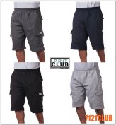 Cargo Sweat Shorts with Multiple Pockets for Men