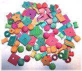 Aviary Delights Wood Toy Parts Assortment - Small Birds/Parrots (100 Pieces)