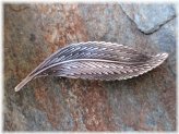 Antiqued Feather French Clip Hair Barrette Clip