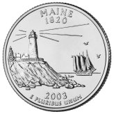 Maine State Quarter - 2003 D Edition