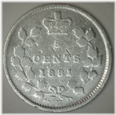 1881 H Canada Silver 5 Cents