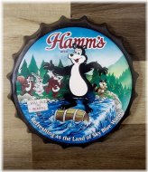 Dancing Bear Barrel Metal Sign