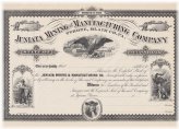 Juniata Mining & Manufacturing Company Scripophily