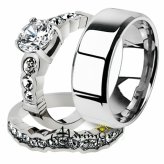 Forever Linked Stainless Steel Ring Set