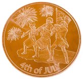 Patriotic Copper Round